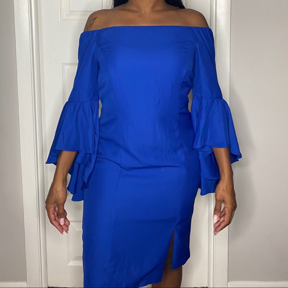 Blue A-Line Dress